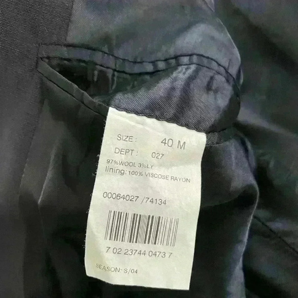 Brooks Brothers 345 Stretch Navy Blazer Sport Coat Jacket Mens Size 40M Wool - Picture 6 of 7